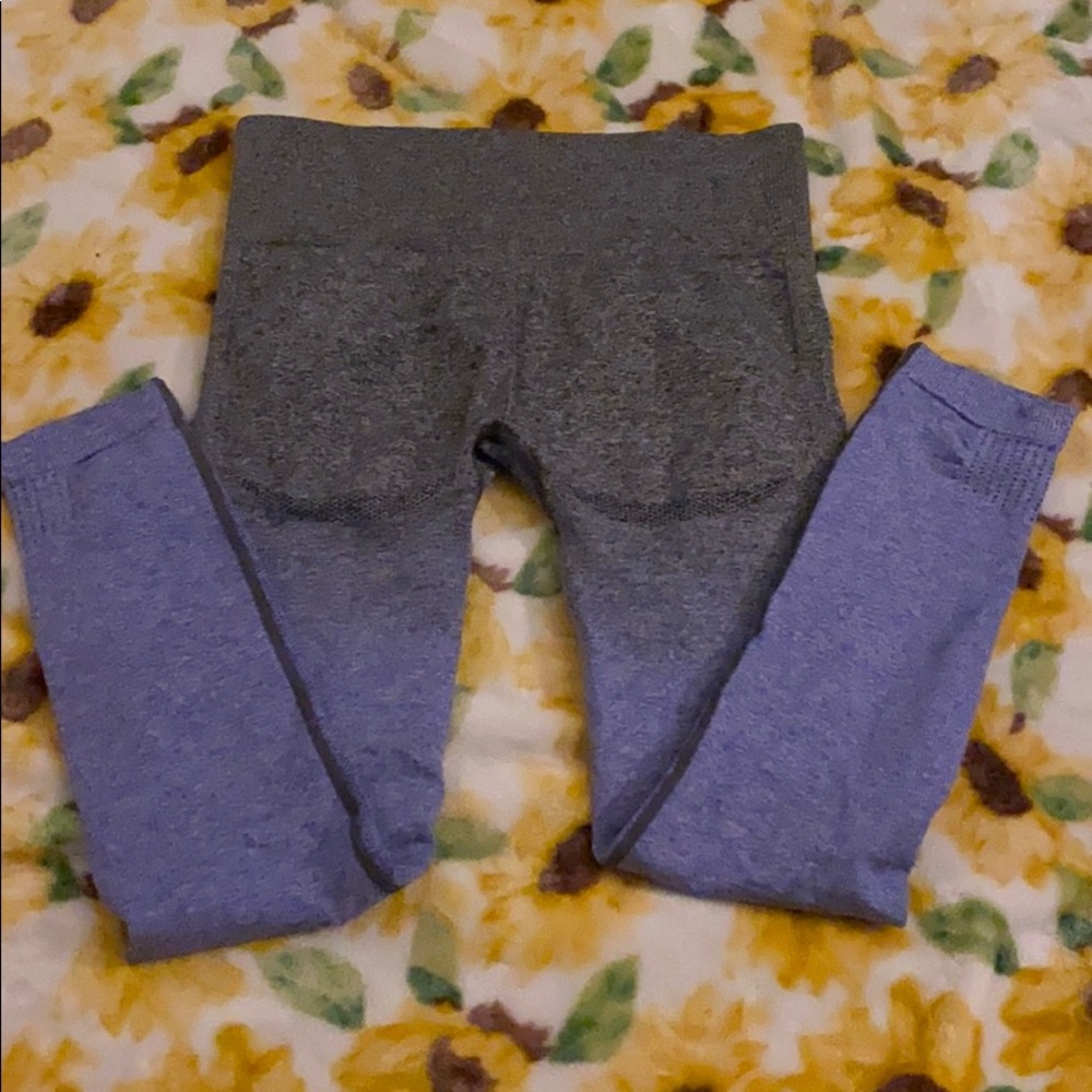 Blue / grey ombré gymshark leggings